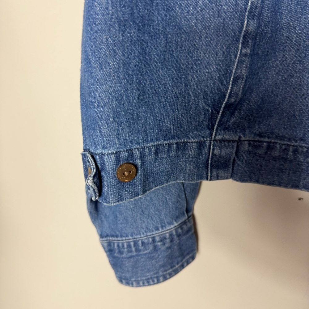 Vintage Jean Jacket Boxy Denim Coat Button Up Shacket XL *c - Picture 9 of 9